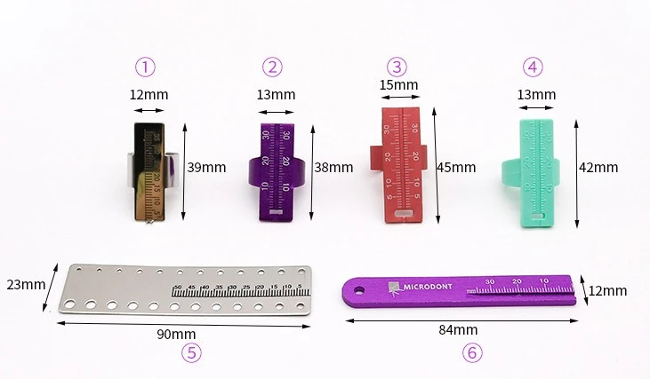 Stainless Steel Root Canal Measuring Finger Ruler Alloy Measuring Ruler Repair Tool Measuring Ruler Best Tool s