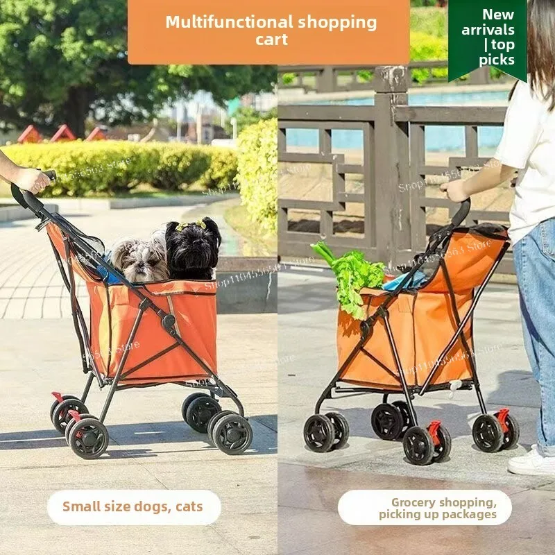 Shopping Cart Light Portable Folding Shopping Cart Trolley Trailer Trolley Camping Stall Pulling Goods Pick Up Express Trolley