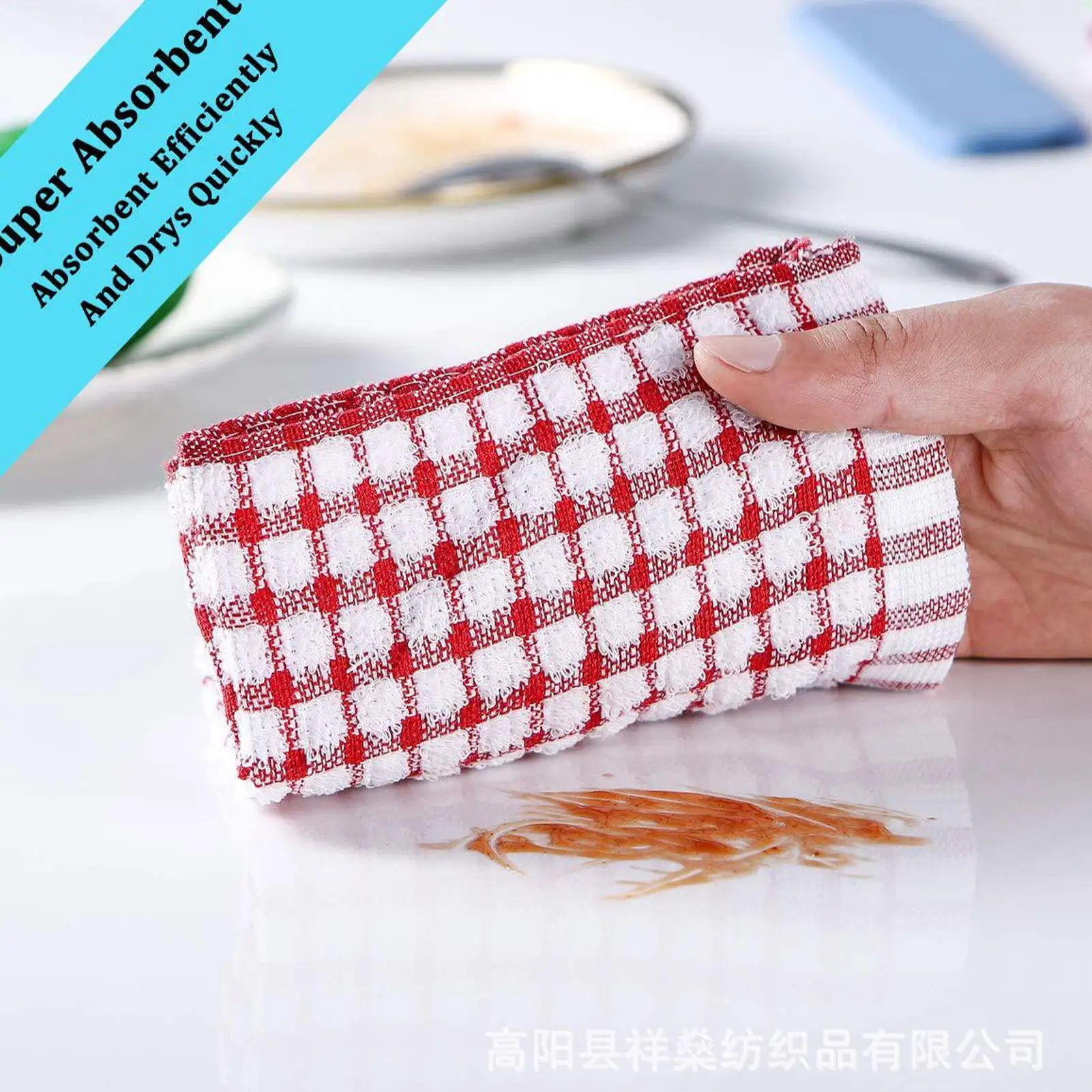 10PCS Cotton Tea Towels Ultra Soft Quick-Dry Kitchen Dish Cloths Highly Absorbent Flour Sack Towels for Kitchen Baking Dishes