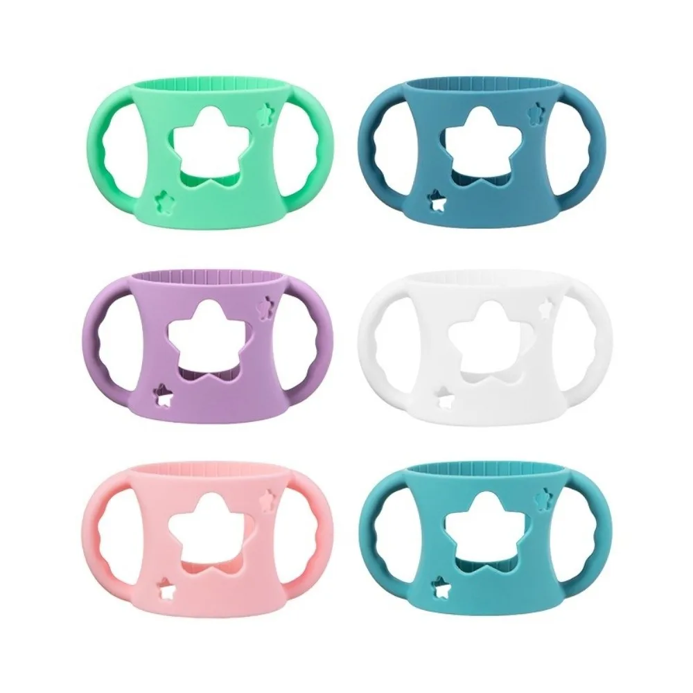 

Silicone Baby Bottle Cover Easy to Grip Soft Elastic Handle Sleeve Wide-Neck Anti-Slip Bottle Holder for Dr Brown Bottles
