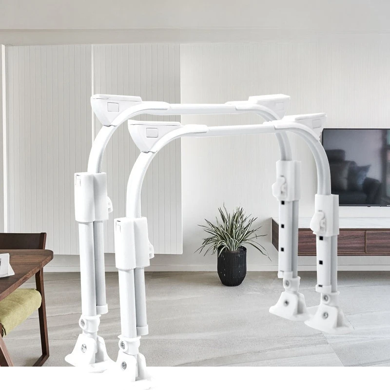 Lifting U-shaped folding table legs Student dormitory bed folding table legs can be raised and lowered