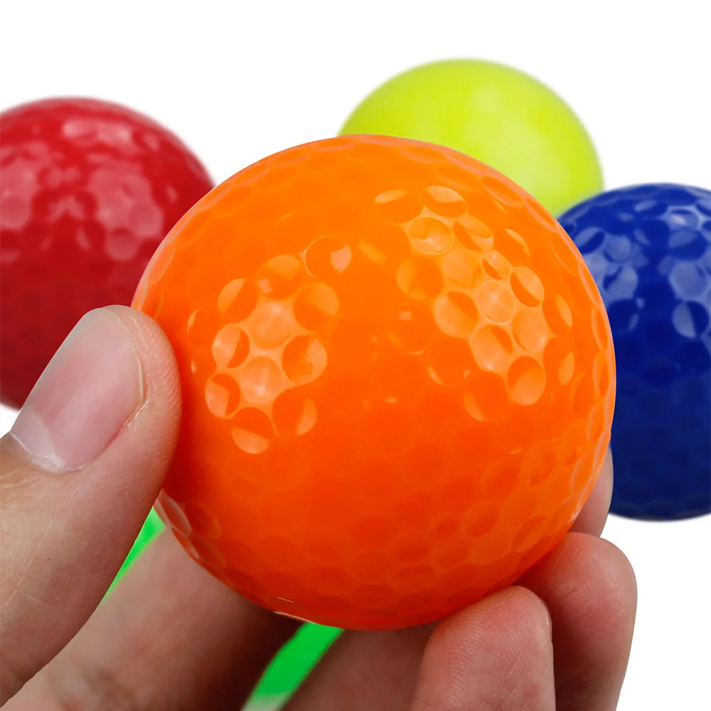 

Colored double deck golf training ball