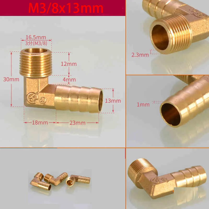 1Pcs Pagoda Elbow Outer Tooth 90 Degree Right Angle Pagoda Head Soft Leather Tube Green Head M1/8x6mm M1/8x8mm M1/8x10mm