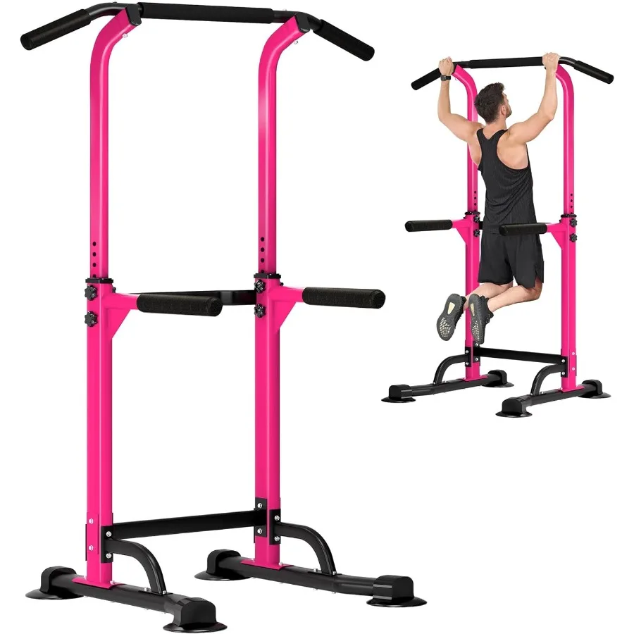Power Tower Pull Up Dip Station Multifunktions-Fitnessgeräte für Krafttraining, höhenverstellbarer Dip-Ständer für das Heim-Fitnessstudio