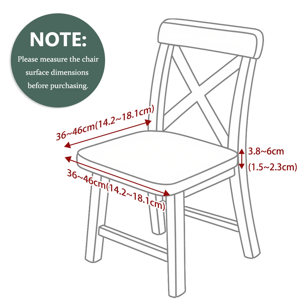 غطاء وسادة مقعد من الألياف اللدنة قابل للإزالة غطاء كرسي صلب غرفة الطعام تمتد 1 قطعة مقعد كرسي المطبخ مطعم المنزل