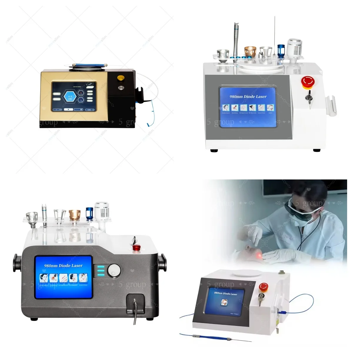 

980nm Spider Vein Laser Machine 1470nm Fat Remova Eczema Nail Fungus Removal Laser Skin Rejuvenation Diodo Laser Machine