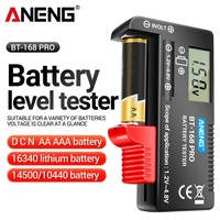 ANENG BT-168 PRO Battery Level Tester LCD Digital Power Test Display Cell AAA AA 9V 16340 Battery Universal Analyzers Tools