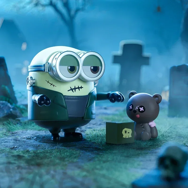 POP MART Minions Bedtime Stories van Bob en Tim Series Blind Box Toys Anime Action Figure Surprise Echte originele Mystery Box
