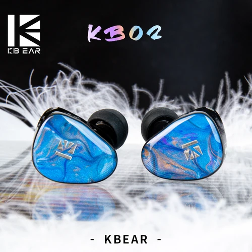 Imagen 1 del producto KBEAR KB02 Auriculares intrauditivos de alta fidelidad IEM duales de 10 mm + 10 mm con diseño de cable desmontable Controlador dinámico de conducción ósea