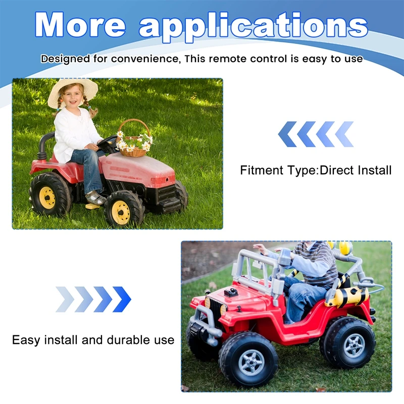 Children's Electric Vehicle FCC Bluetooth 2.4G Remote Control, Kid's Toy Car Remote Control