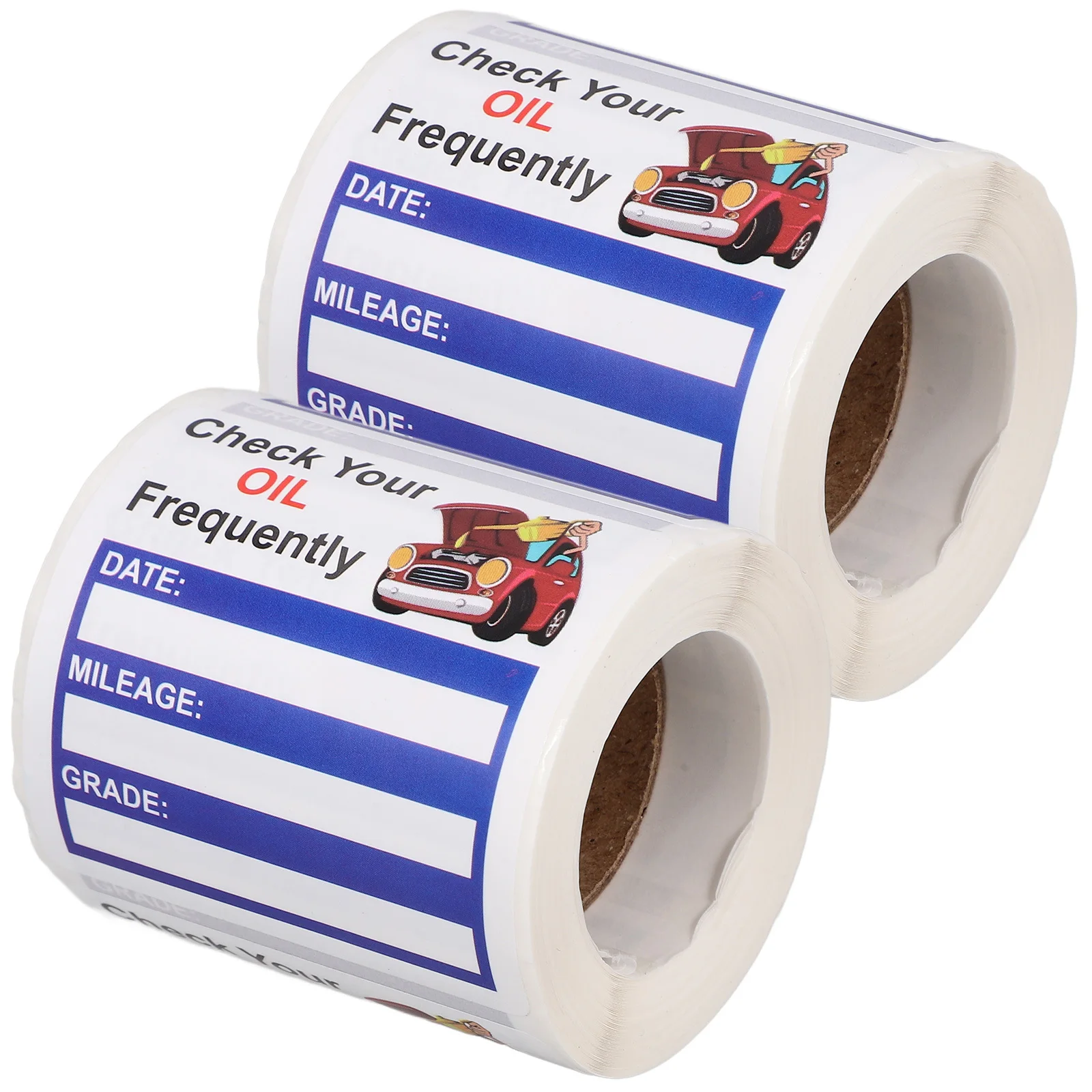 2 لفات من ملصق تذكير لتغيير الزيت، ملصق خدمة صيانة السيارة، ملصق لاصق مقاوم للماء لنافذة لوحة القيادة للسيارات