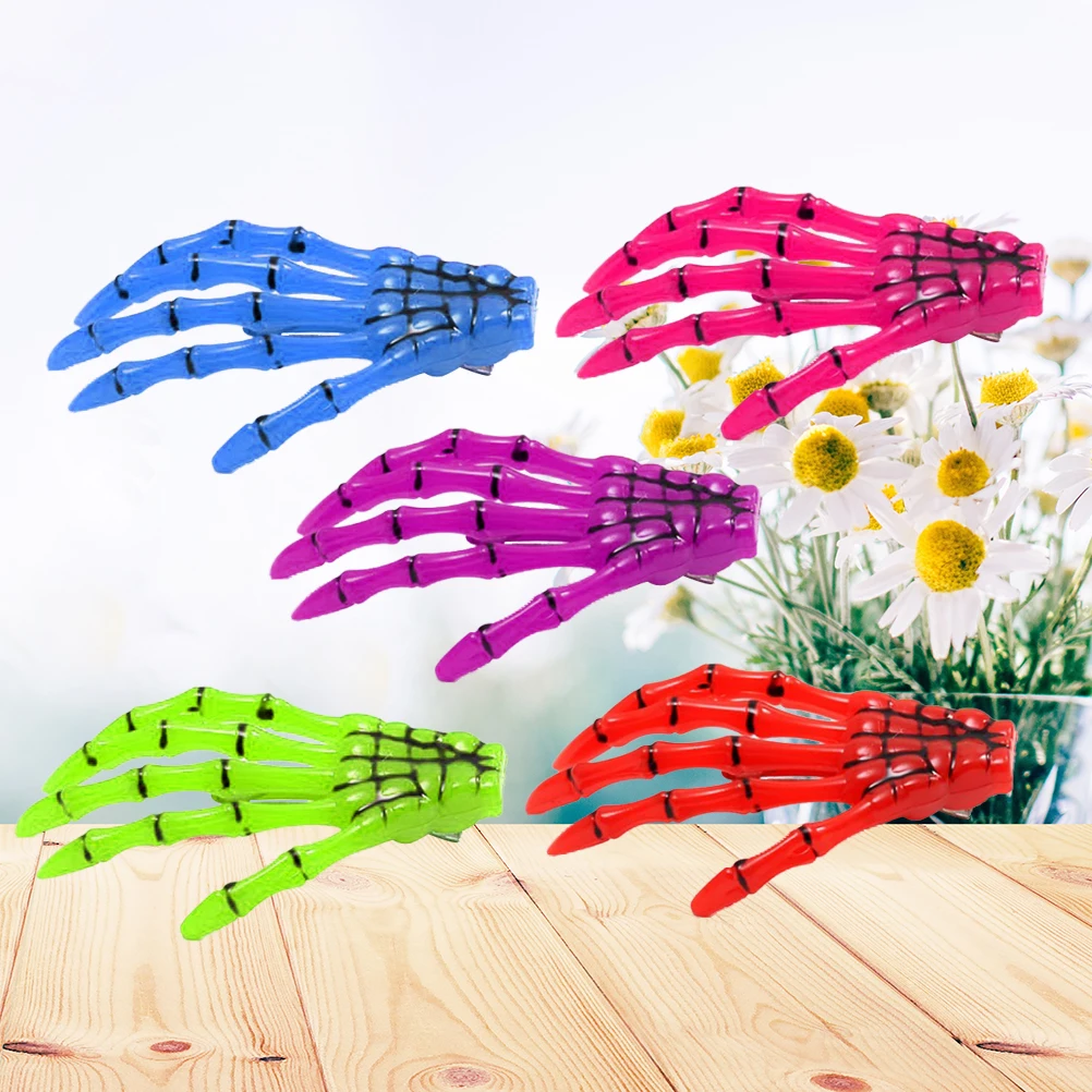 

10pcs Bone Hair Clips Elegant Claw Pin Women Hair Pin Gothic Women Accessories Halloween Decorative Plastic