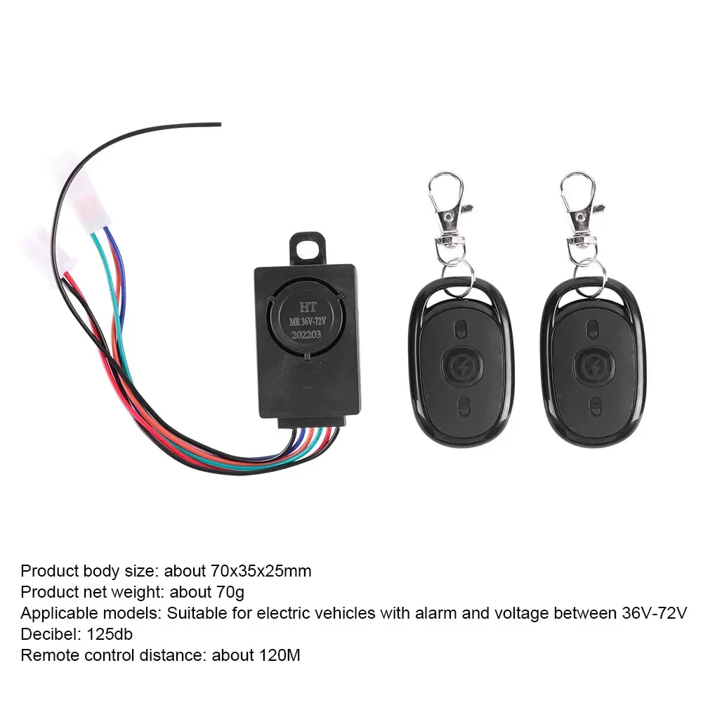 Anti-Theft E-bike Alarm System Electric Scooter Security Remote Control Alert for Cycling Vehicle Accessories