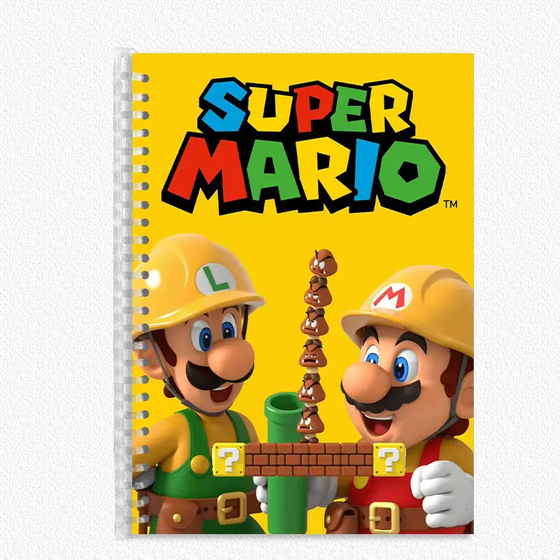 A5 Cute Super Mario Bros Children's Drawing Book Notebook Cartoon Creative Student Notepad Exercise Book Diary Study Supplies