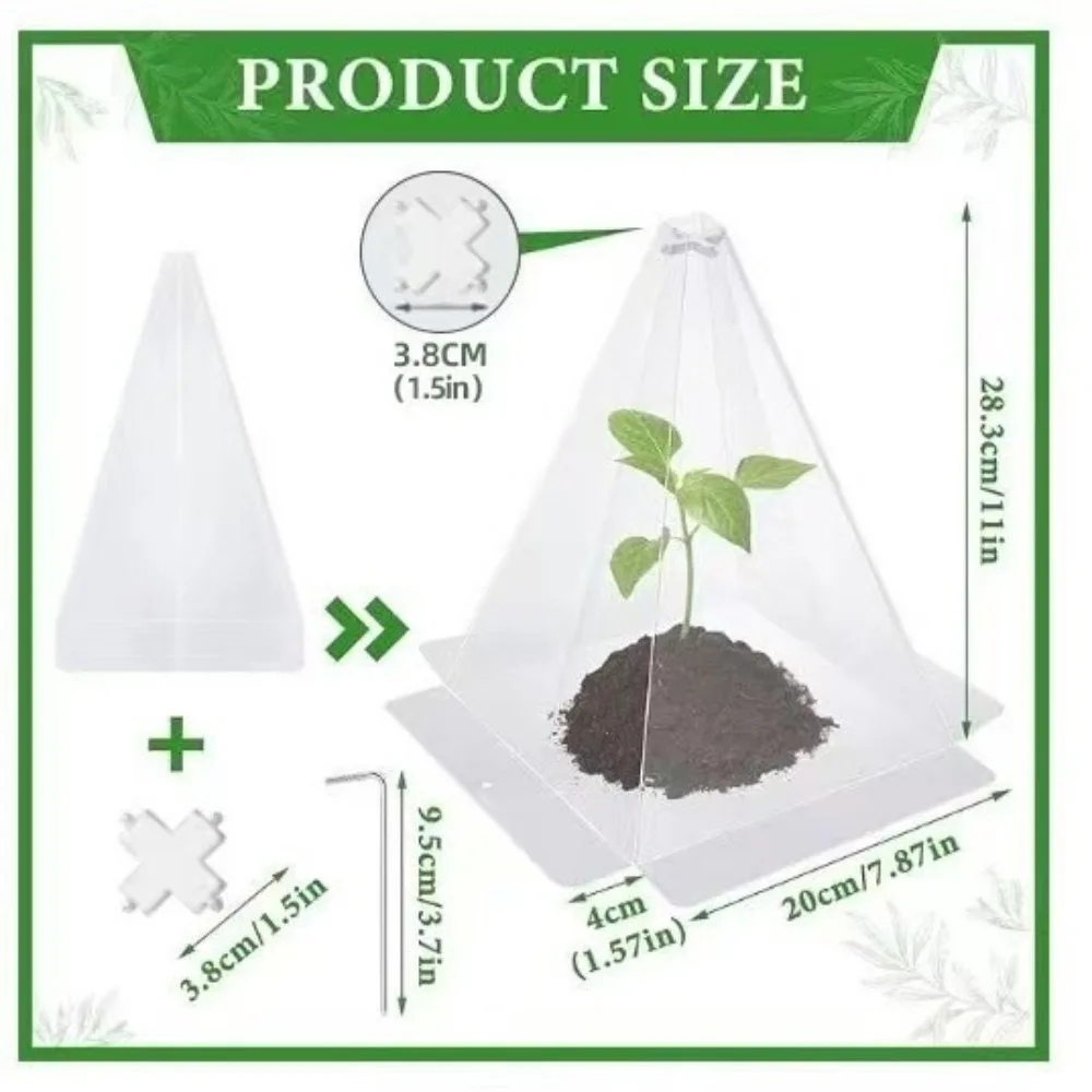 غطاء حماية نباتي شفاف، نباتات قابلة لإعادة الاستخدام، غطاء عازل حراري قابل للطي ومقاوم للطقس #6