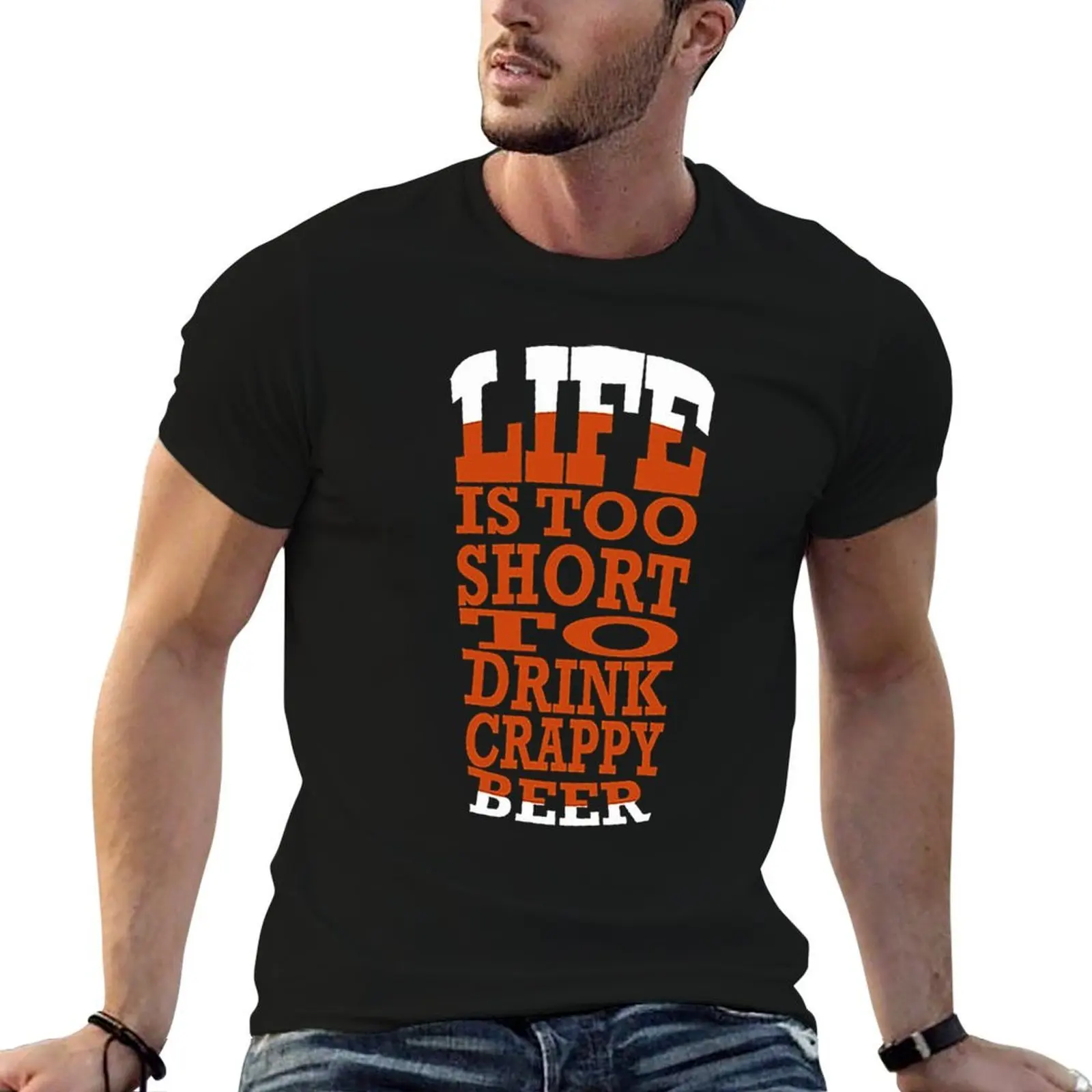 Мягкая футболка из хлопка FRIENDS FRIENDS LET 100% t DRINK man t BEER DONT man, хлопковая футболка с кристаллами, рубашки для простых