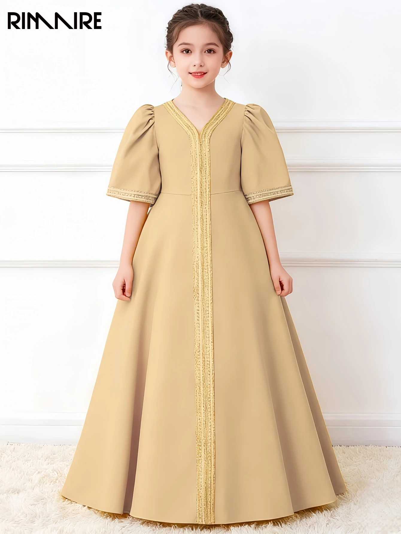 

RIMAIRE Новое мусульманское платье для девочек, наряд для сбора исламского фестиваля