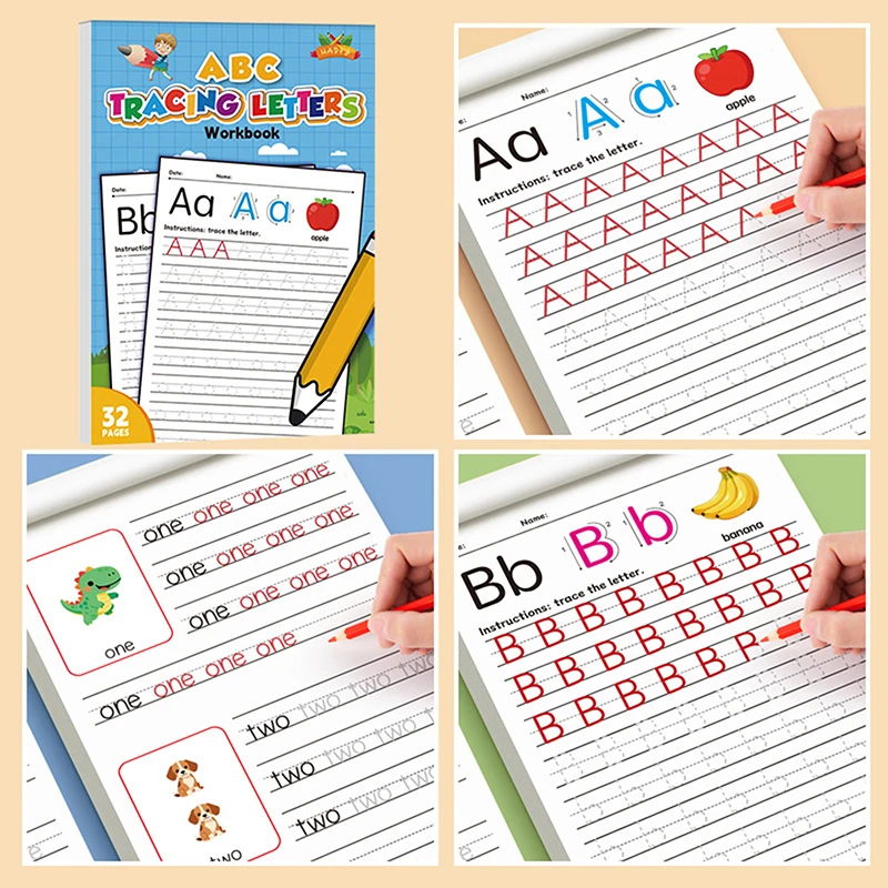 【Nice】26 Alphabet Practicing Uppercase And Lowercase Letters English Coloring Book Pen Control TrainingHandwriting Practice Book