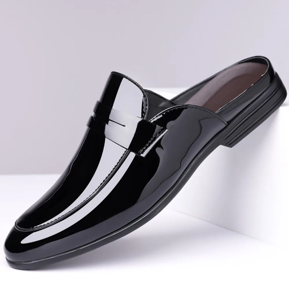 Flat Bottom Slip-On Shoes  New Cross-Border Style Two Colors Comfortable Fashionable Business Style Vachetta Leather
