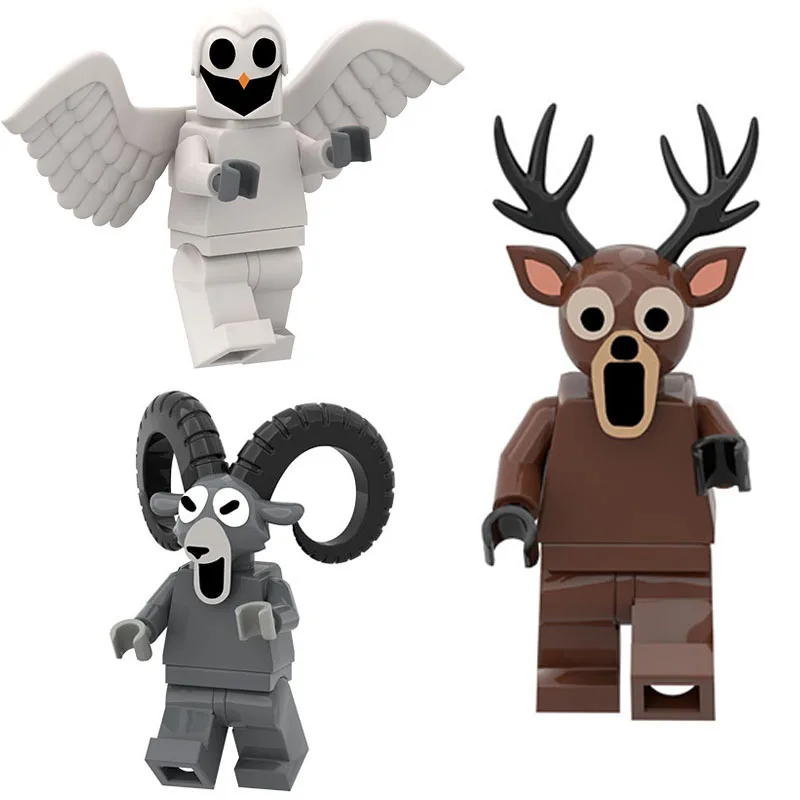 New 99 Nights In The Forest Deer Building Blocks Toys, Forest Monster Owl Goat Model Blocks, Christmas birthday Gifts For Boys