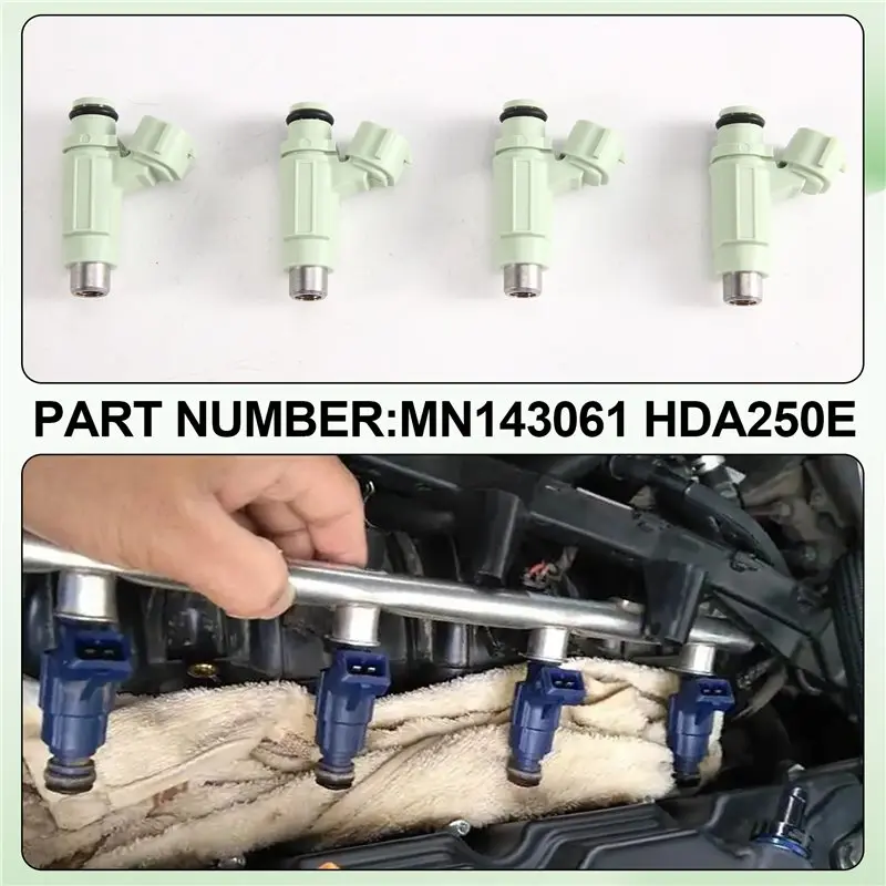 A02Q-Fuel Injector Nozzle 4Pcs/Lot For Outlander Lancer CS Cargo Classic 2.0L 4G63 Engine- OE Part Number MN143061 HD