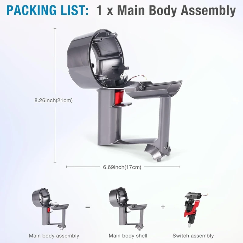 V11 การเปลี่ยนชุดประกอบหลักสําหรับ Dyson V11 SV14 ส่วนประกอบมอเตอร์ไซโคลนหลัก 970142 -01