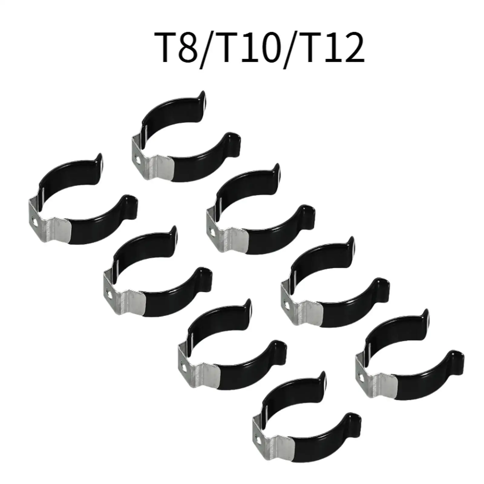 8x Clips Holder Bracket Lamp Support Pipe Clamps Prevent Sagging Versatile Convenient Compact Easy to Install Stainless Steel