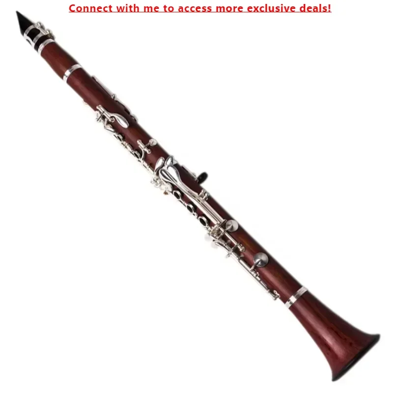 

SEASOUND OEM Профессиональный 17-клавишный кларнет JYCL301RW с корпусом из палисандра и серебряными клавишами BB Tone