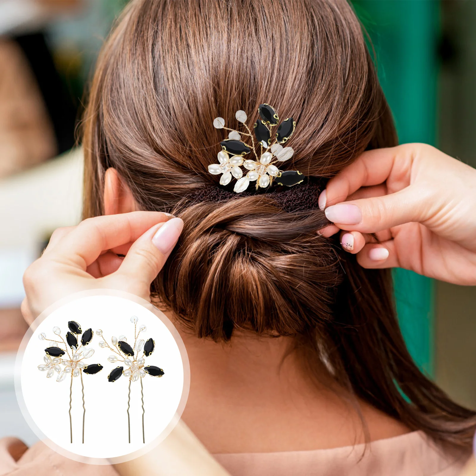 

1 пара винтажных вилок для волос с жемчугом, заколка для волос в китайском стиле, элегантная прическа, аксессуары для укладки для женщин, подростков, вечерние, свадебные