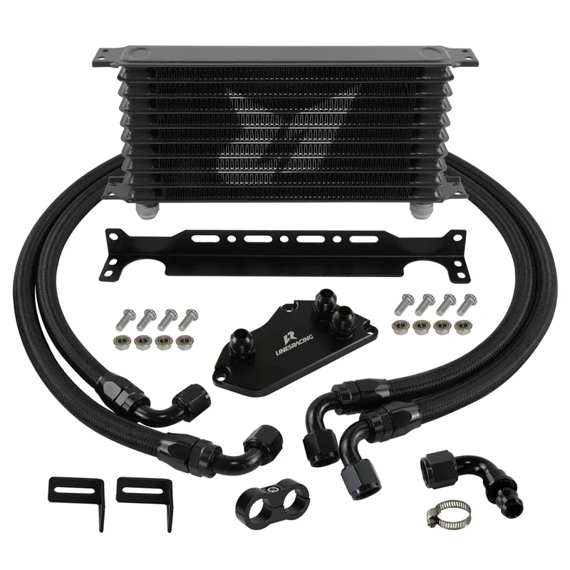 10 Row AN10 Oil Cooler Kit + Mounting Bracket For BMW 3 series F30 F31 316i 320i 328i 2011-2015 Black