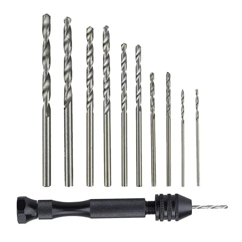 Pin Vise Hand Drill Manual Hand Drill With Screw Bits For Drill Adjustable And Ergonomic Hand Held Drill For Metal Wood