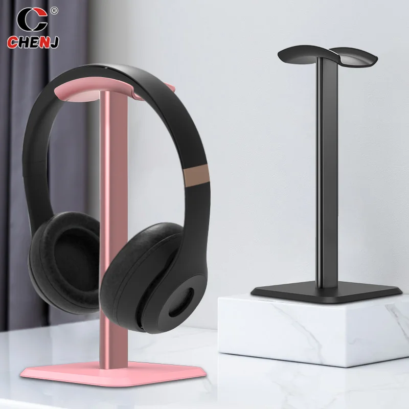 Portable Headphone Stand Headset Holder Earphone Stand With Aluminum Supporting Bar Accessories For All Headphones Size