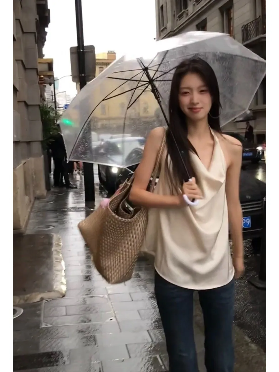 

Silk Blend Tube Top Bal Strap Vest Summer Loose Ele Svel Hollow out Ne Design plus Size Women's Outerwear
