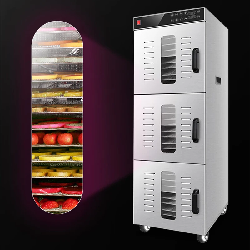 30 Layers Food Dehydrator Commercial Home Dual-use Food Dryer Stainless Steel Fruit Vegetable Drying Machine 110V/220V 30~100โ