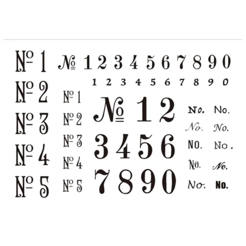 Numbers Transparent Clear Stamps for DIY Scrapbooking/Card Making Fun Decoration Supplies  A0021