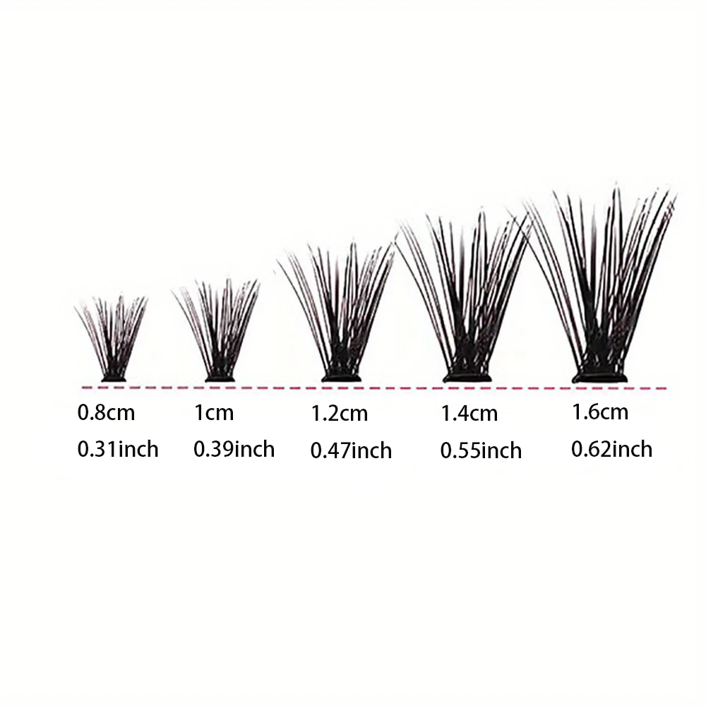 Grupos de pestañas postizas con pinzas, Kit de pestañas individuales con unión, Wispy D Curling, 2 cajas/400 piezas