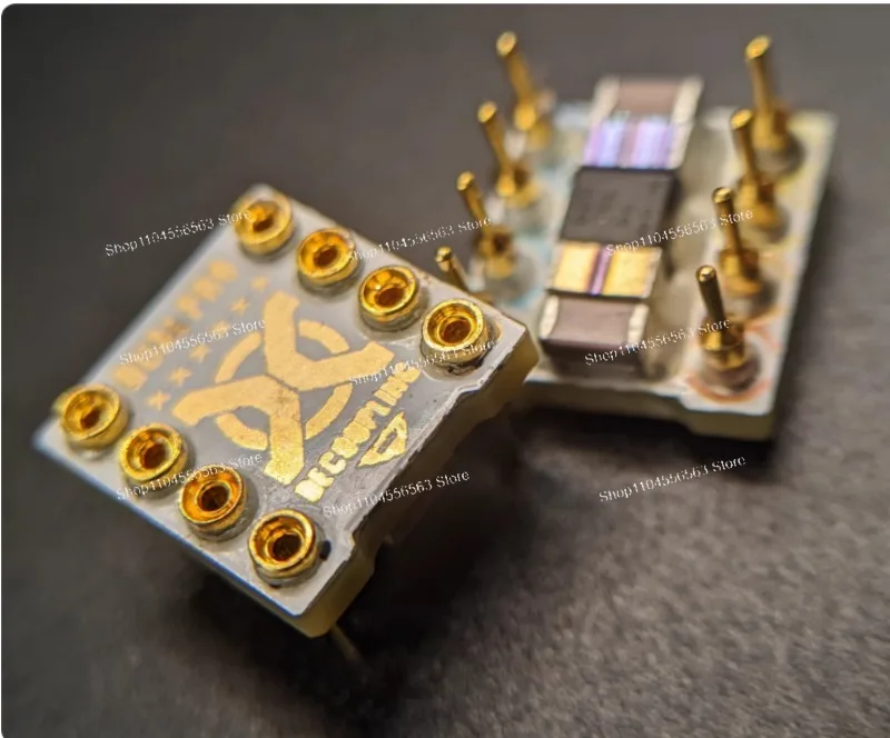 Dual Op-Amp Upgrade Socket Gold Plated HiFi Audio Grade Decoupling Op-Amp Base for Amplifier DIY