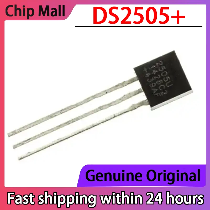 1PCS New Original DS2505+ silk Screen 2505U Packaging TO-92 Programmable Storage Chip IC