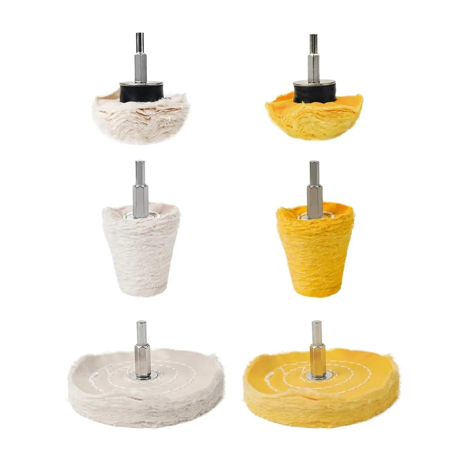

6PCS Wheel Polishing Kit for Drill Buffing Wheel for Car Motorcycle Wheel Rim Manifold Polishing for Stainless Steel Chrome Wood