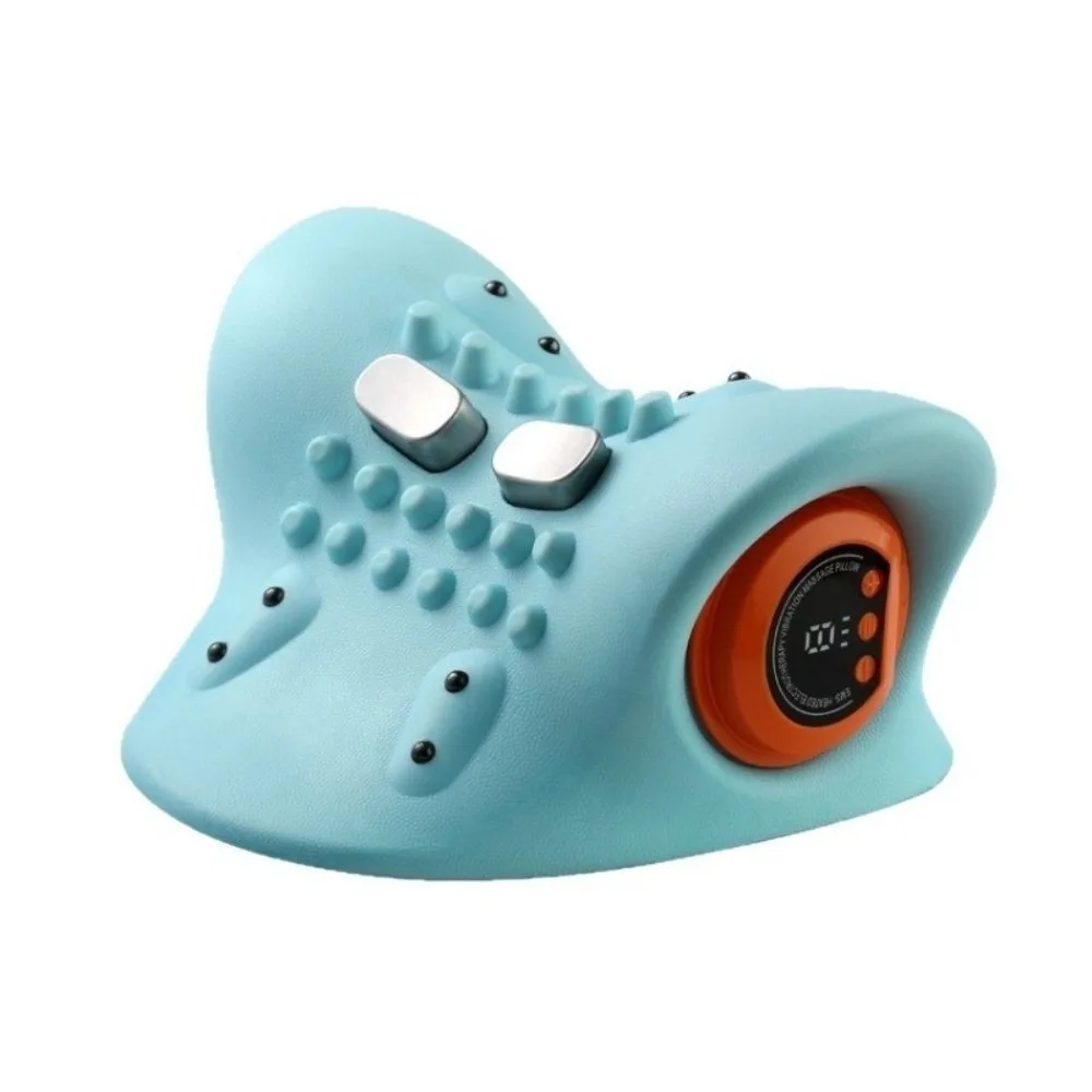 Portable Cervical Massager EMS With Heat Cervical Repair Traction Relaxer Low-Frequency Pulse With Remote