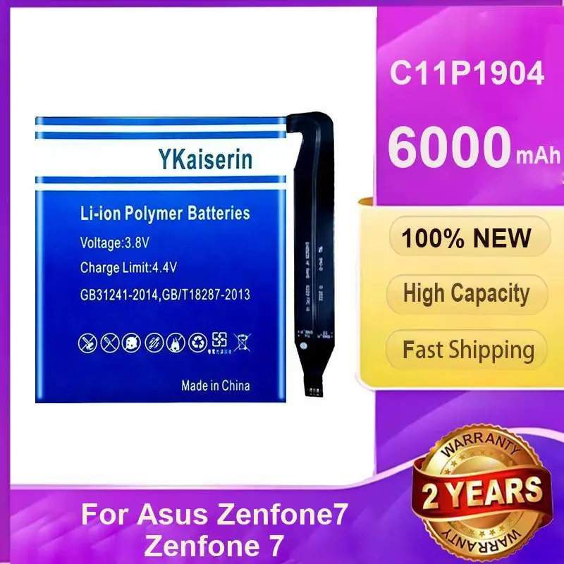 

Сменный аккумулятор премиум-класса для мобильного телефона Asus Zenfone 7, безопасный и надежный, 6000 мАч C11P1904