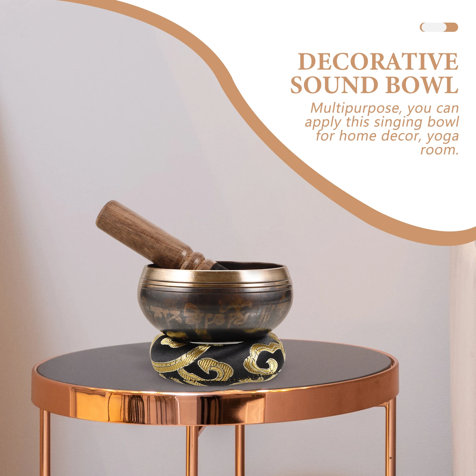 

Singing Bowl Set 8cm Copper Meditation Bowls Decorative Sound Bowl for Yoga Home Serene Exquisite Tibet