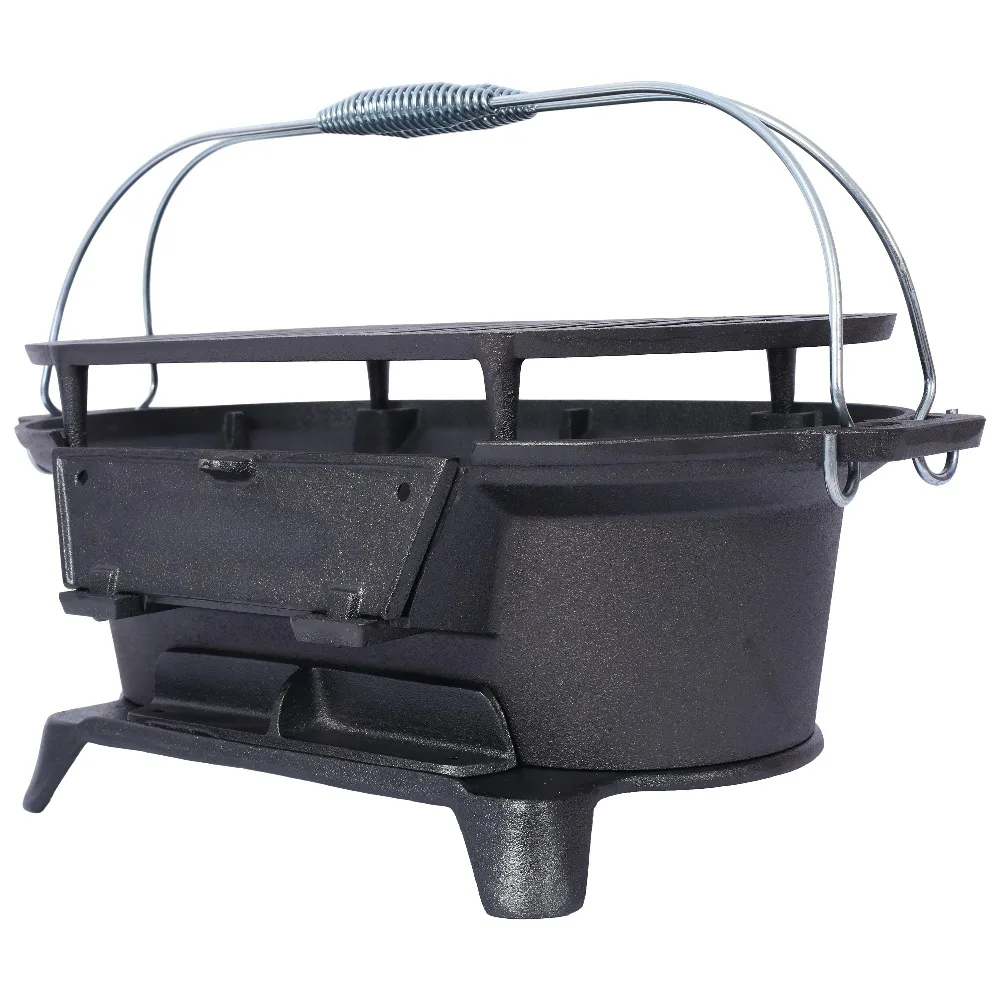 

Portable Cast Iron Griddle with Handles – Heavy-Duty, Versatile Cooking for Outdoor Adventures