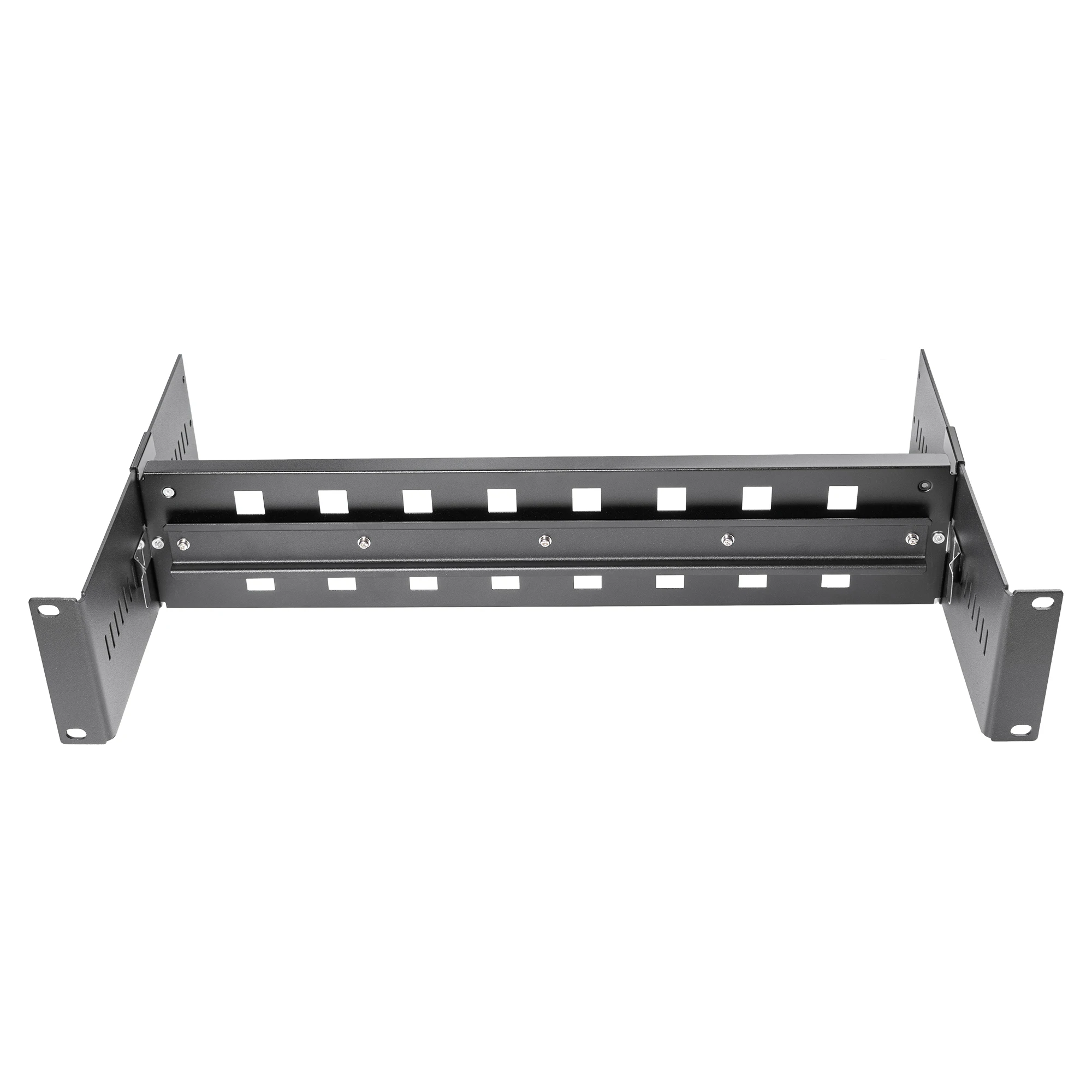19-inch Rack Mount for DIN-rail 35mm Adjustable High-Strength Aluminum Alloy DIN Rail Bracket for Media Converter Switch