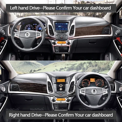 Imagen 2 del producto Cubierta de salpicadero almohadilla protectora para Ssangyong Korando 2014 2015 accesorios de coche tablero parasol Anto-UV accesorios de alfombra