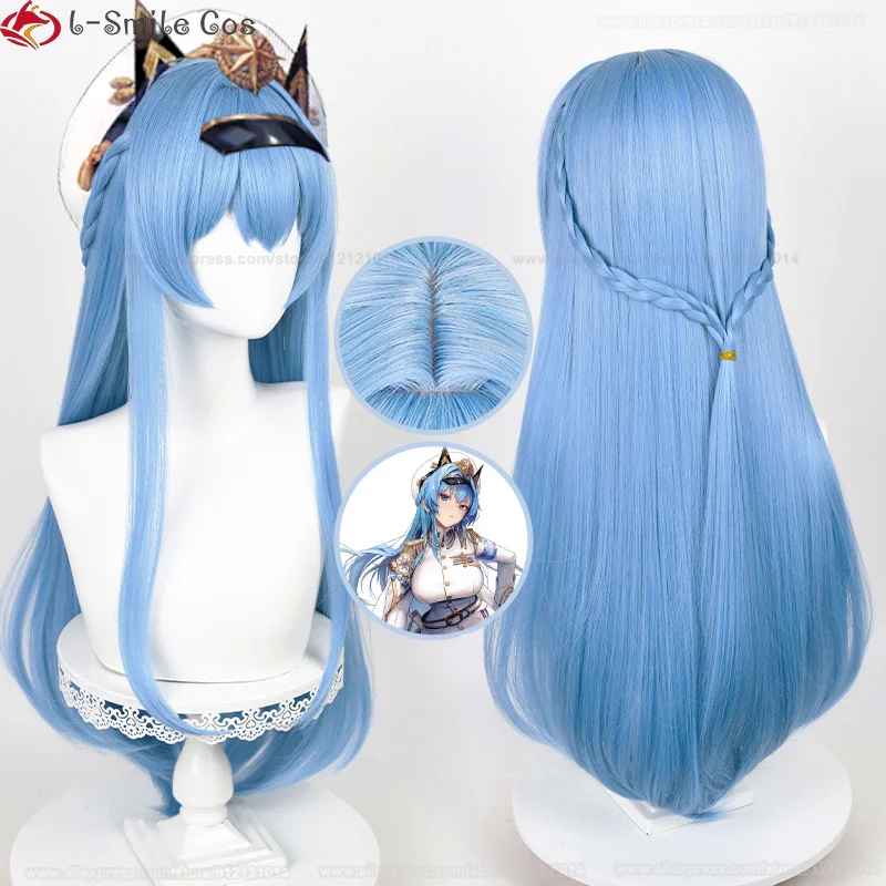 

Helen Cosplay Wig Helen Wig Cosplay 85cm Blue Hair Heat Resistant Party Anime Wigs + Wig Cap