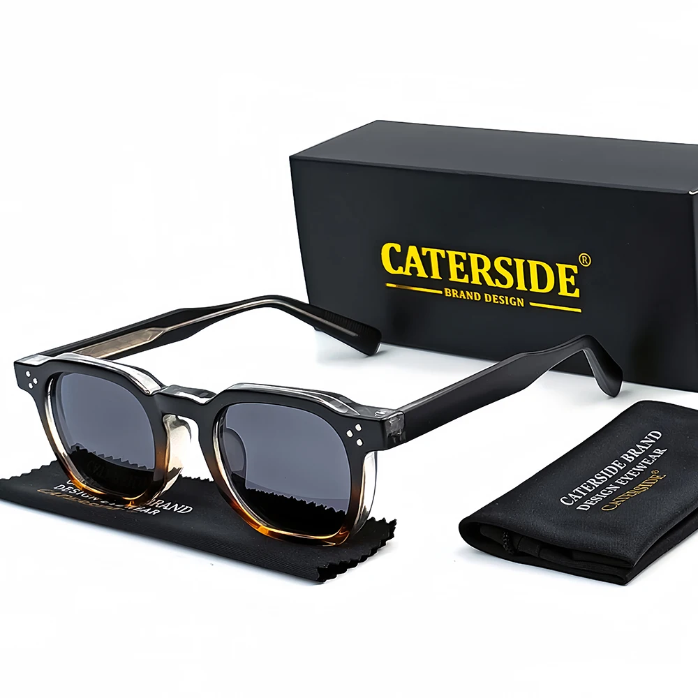 CATERSIDE Herren Retro Quadratische Sonnenbrille Hochwertiges Luxus-Design Sonnenbrillen Damen Fahren Reisen Strand Sommer Stilvolle Brille UV400 – Detail 7