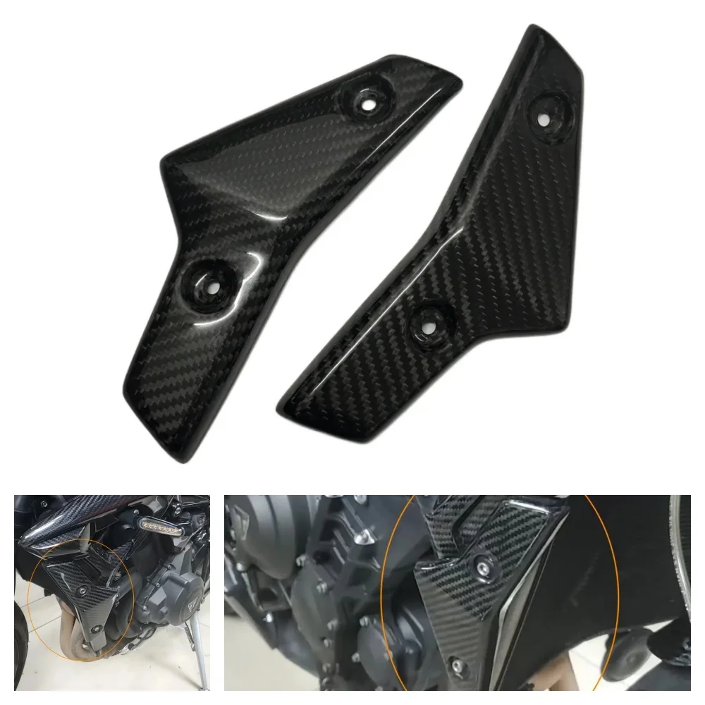 

For Triumph Street Triple 765 S R 765RS 2020 -2022 2021 Carbon Fiber Motorcycle Accessories Outer Radiater Covers Side Panels ﻿