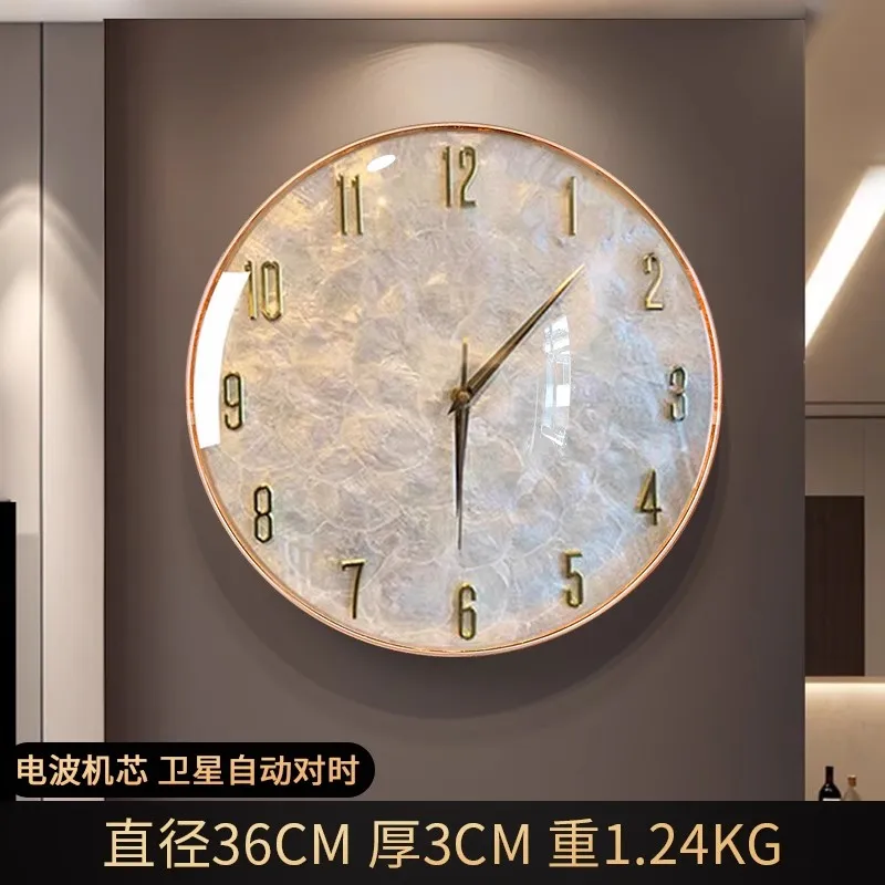 Minimalistische Italiaanse Shell Wandklok Moderne Eenvoudige Woonkamer High-end Wandklok Premium Woonkamer Home Decor Wanduhr FYWC