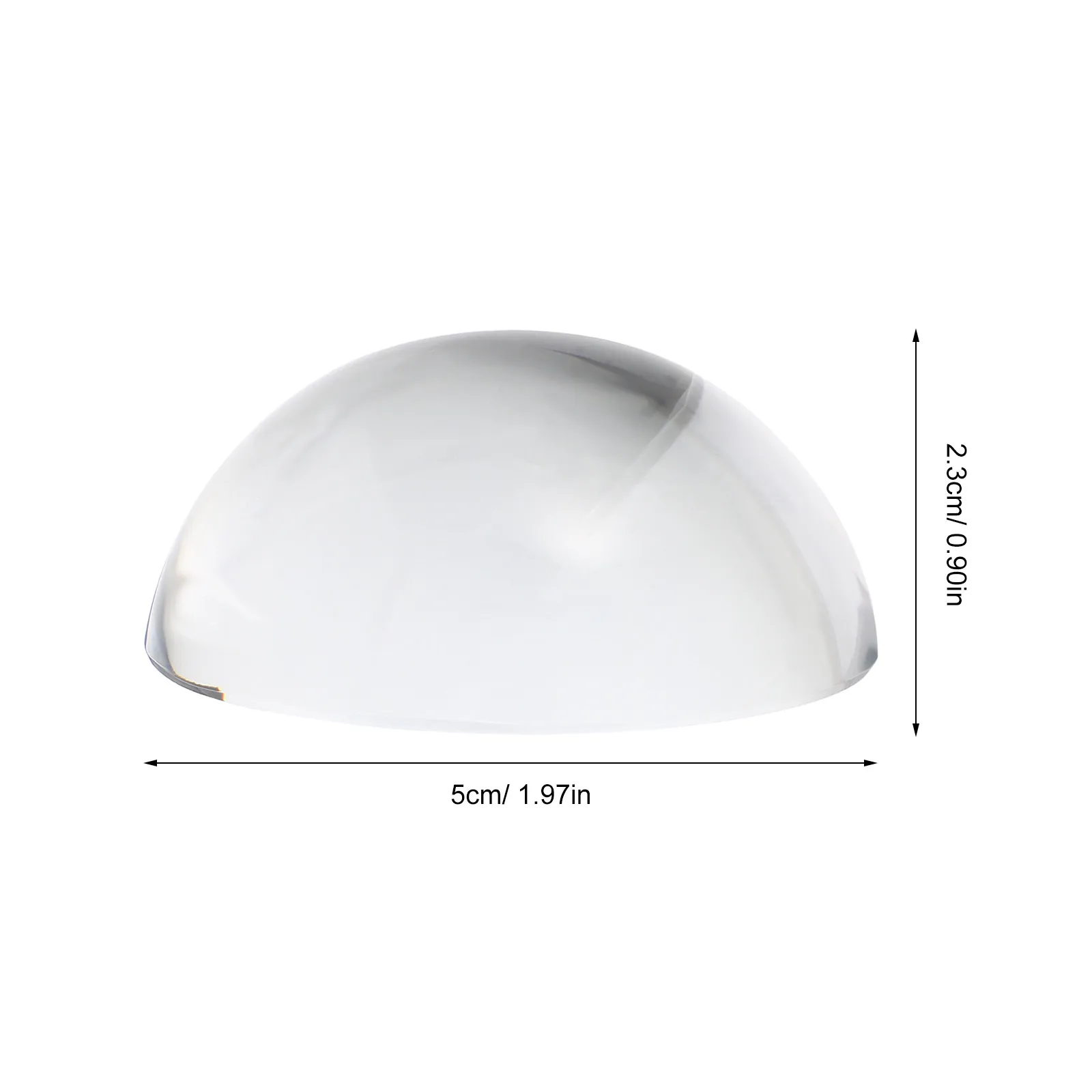Transparent Crystal Ball Semi Round 50Mm Decorative Hemisphere Globe Clear Sphere for Desktop Coffee Crystal Ball